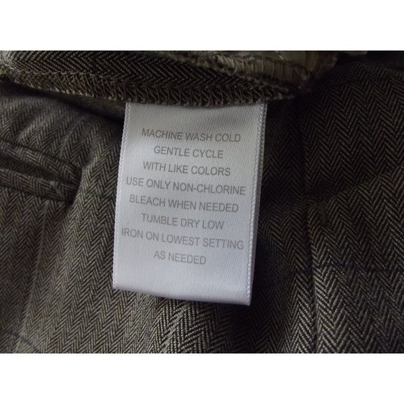 Worthington 14P x 20" Brown Plaid Mid Rise Cropped Cuffed Pants 14S capri crop - Picture 7 of 8